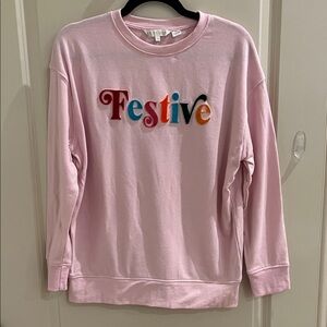 Shiraleah Pink Festive Sweatshirt